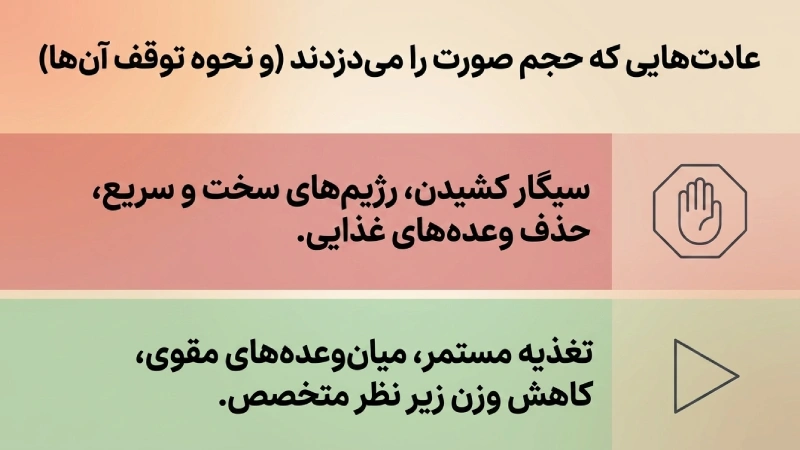 چاقی صورت و پر شدن گونه