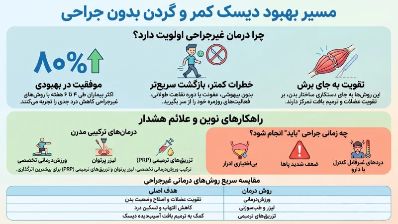 درمان دیسک کمر و گردن بدون جراحی